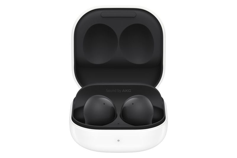 Die Galaxy Buds2 messen pro Ohrhörer 17 x 20,9 x 21,1 Millimeter bei 5 Gramm Gewicht. Das beiliegende Ladeetui misst 50 x 50,2 x 27,8 Millimeter bei 41,2 Gramm. (Samsung)