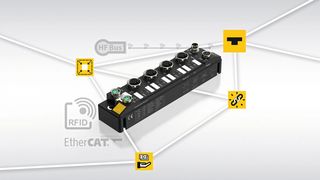 Turck bringt das weltweit kompakteste 4-Kanal-RFID-EtherCAT-Interface mit Abmessungen von 32 Millimeter × 144 Millimeter × 32 Millimeter auf den Markt.  (Bild: Hans Turck GmbH & Co. KG)