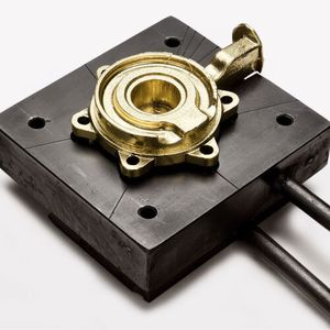 Kokillenhälfte mit Messinggussteil