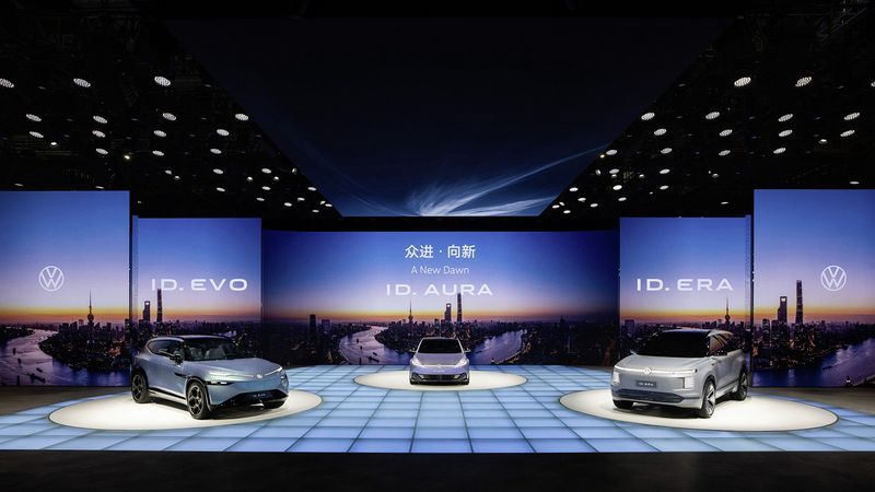 Volkswagen zeigt in Schanghai die Konzeptfahrzeuge ID Evo, ID Aura und ID Era.(Volkswagen)