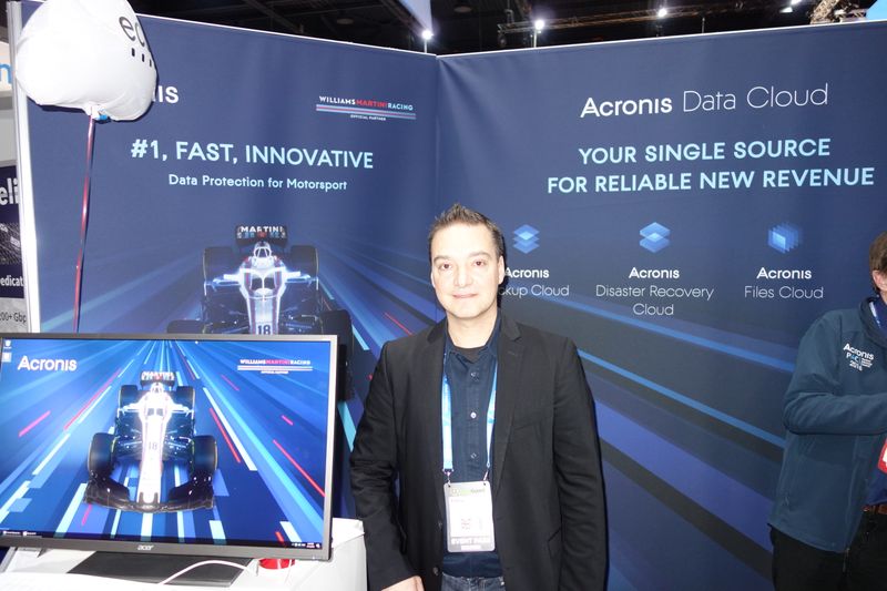 Tobias Motzet, Acronis, ist im Racing Fieber. (Bild: IT-BUSINESS)
