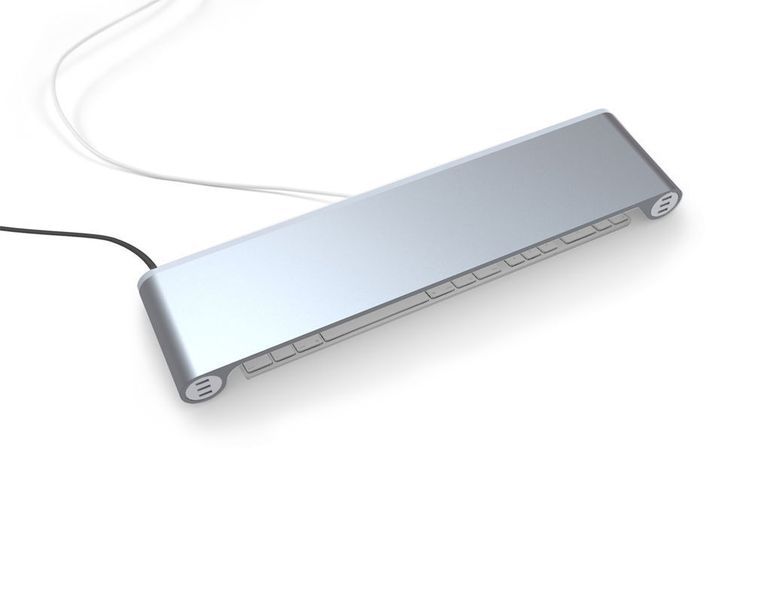 Das Design-Objekt in Apple-Optik kann Tastaturen bis zu 45,7 Zentimetern Breite und 3,8 Zentimetern Höhe aufbewahren. (Archiv: Vogel Business Media)