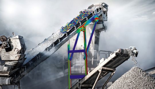 (Beispiel einer Simulation in der Schüttgutindustrie. Bild: Cadfem)