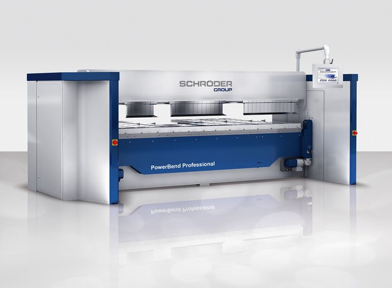 Die Schwenkbiegemaschine Powerbend Professional ist eine der Messepremieren auf der Blechexpo 2013. (Bild: Hans Schröder Maschinenbau)