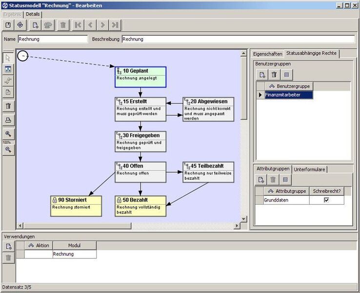 Nuclos ermöglicht die Prozessmodellierung über einen grafischen Editor, so dass seitens der Fachabteilung kein großes IT-Wissen vorausgesetzt wird. (Archiv: Vogel Business Media)
