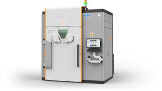 Dieser 3D-Systems-Drucker für die Metallpulververarbeitung per Laser heißt DMP Flex 350 Dual. Speziell beim Implantathersteller RMS ergänzt er nun die Möglichkeiten der Additiven Fertigung. Lesen Sie hier, wie er das schafft.  (Bild: 3D Systems)