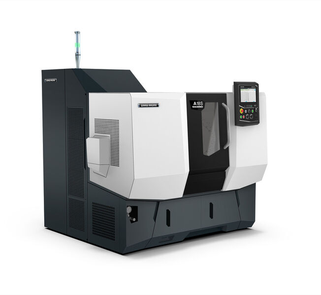 The Wasino A-18S is a high-precision turning centre with y-axis and welding functions. (Bild: DMG Mori)