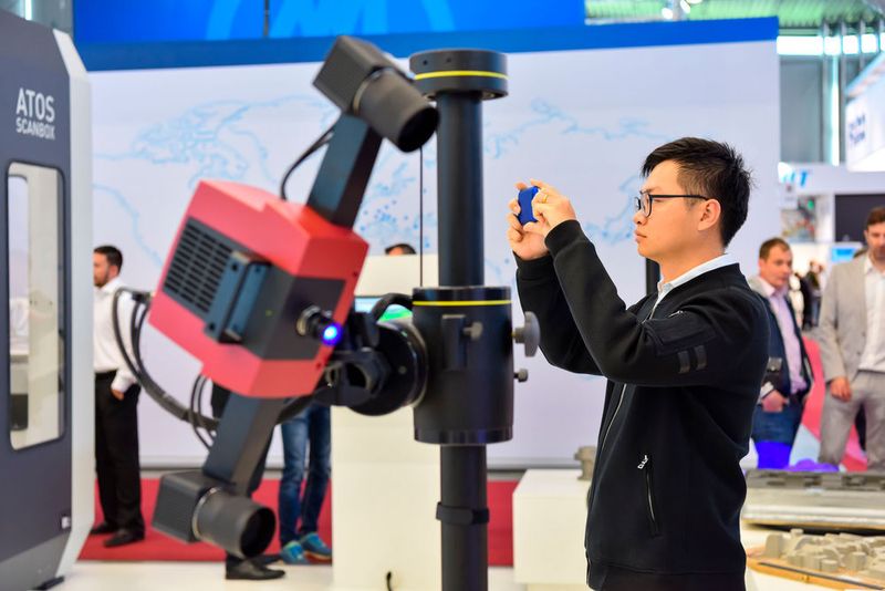 Die Control 2019, Internationale Fachmesse für Qualitätssicherung, präsentiert vom 7. bis 10. Mai 2019 in der Landesmesse Stuttgart I Industrielle Bildverarbeitung, QS-Komponenten und -Systeme, QS-Software und -Services. (Schall Messen)