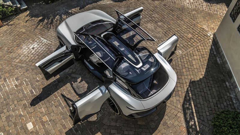 Sechs Türen besitzt das Elektro-Konzept. (Bild: Pininfarina)