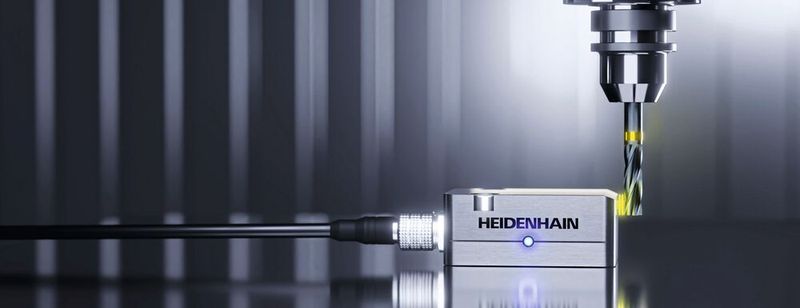 6 Sekunden bei jeder Bruchkontrolle einsparen: Der Werkzeugbruchsensor TD 110 von Heidenhain prüft auch Mikrowerkzeuge direkt im Maschinenraum und im Eilgang.(Bild:  Heidenhain)