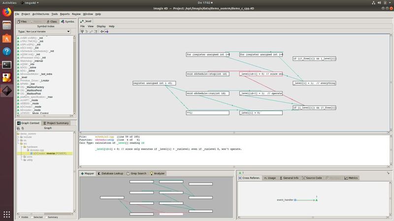 Calculation Tree: Der Berechungs-Baum einer Variablen zeigt, welche Werte und anderen Variablen zu einer Variablen beitragen, beziehungsweise welche anderen Variablen beeinflusst werden. (Verifysoft)