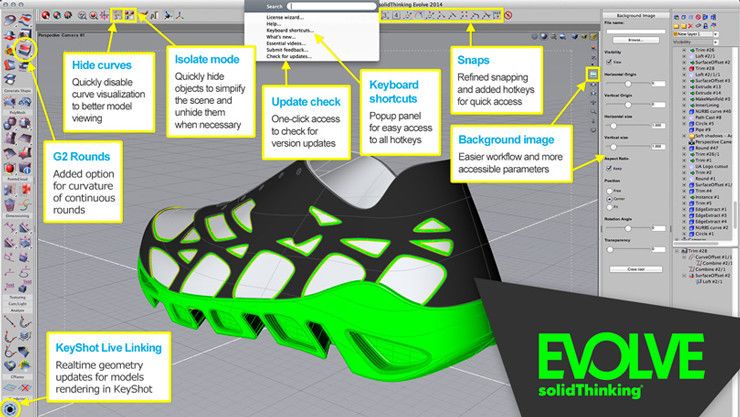 Mit Evolve 2014 sollen Designer auf Windows- und Mac-Plattformen einen neuen Level an Designfreiheit und Effizienz erreichen. (Bild: Solidthinking)