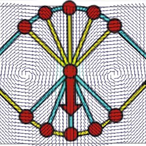 Abb. 1: Der gezeigte Wirbel ist eher ein nutzloser Faulpelz, der bestenfalls als Stoßbremse eine Rolle spielen könnte. Diese Abbildung aus unserer letzten Arbeit zeigt, wie die Kraftkegelmethode den Wirbel als Leichtbaufeind herausschneidet [1]. Doch es gibt auch Nützlinge unter den Wirbeln, wie wir später sehen werden.