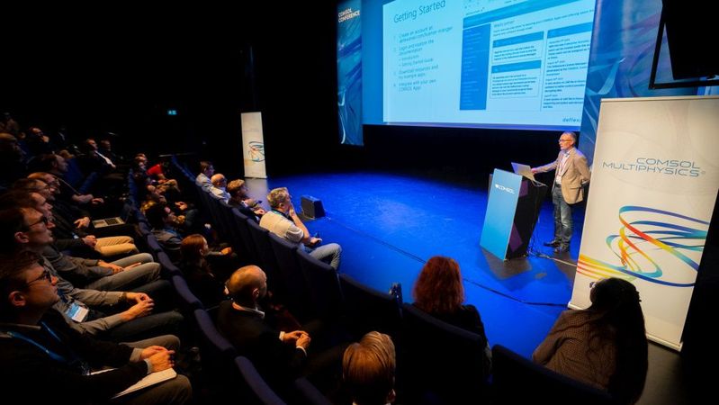 Vortrag von Daniel Ericsson von Deflexional AB auf der Comsol-Konferenz 2025.(Bild:  Comsol)