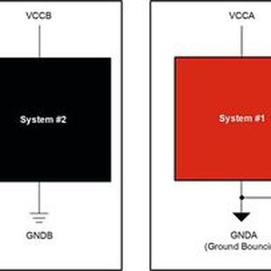 Bild 2:  Einsatz eines Massepegel-Umsetzers gegen AC-Störgrößen auf der Masse.(Bild:  TI)
