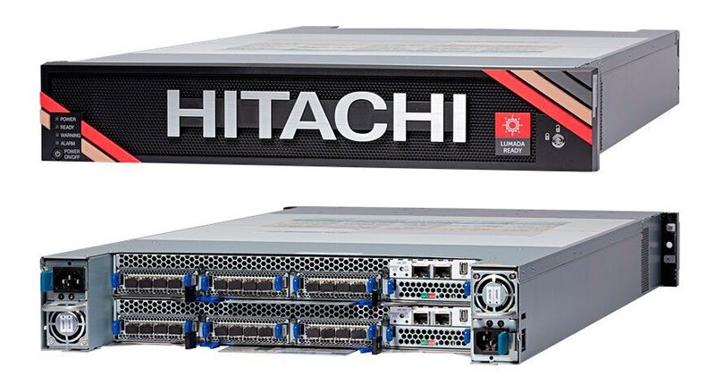 Die Modelle VSP E590 and E790 sind 2U-Appliances mit bis zu 24 NVMe-SSDs. Für die  Host-Verbindung besteht die Wahl zwischen bis zu 24 Fibre-Channel- und bis zu 10 iSCSI-Ports. (Hitachi Vantara)