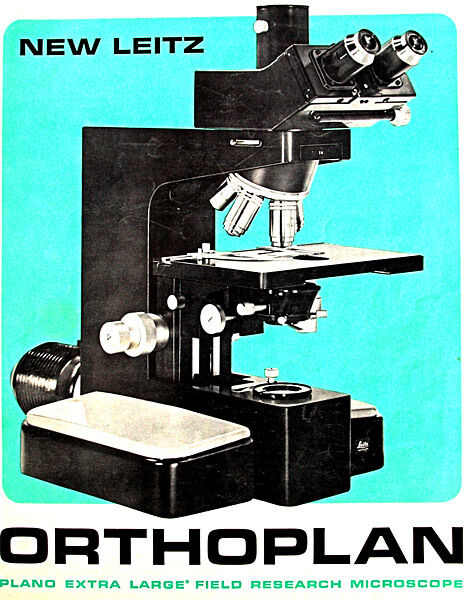 Das Mikroskop war von 1966 bis 1991 auf dem Markt.  
          (Leica Microsystems)
