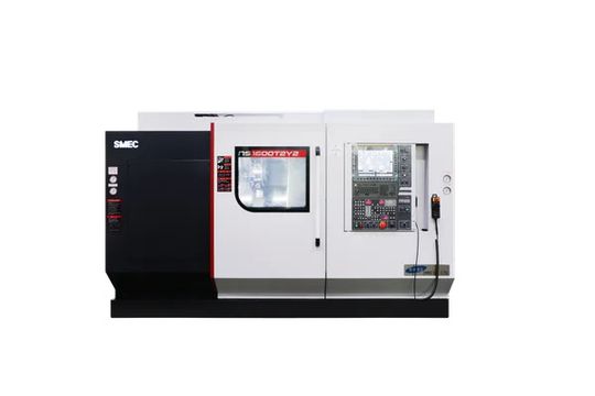 Präzision für die intelligente Fertigung: Die CNC-Drehmaschine NS 1600T2Y2 von SMEC ist auf der AMB 2026 als Lösung für hocheffiziente Prozesse und kurze Bearbeitungszeiten zu sehen.(Bild:  SMEC)