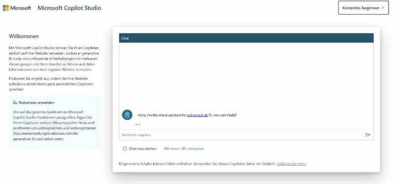 Das Microsoft Copilot Studio ermöglicht den Aufbau eigener Copiloten, auch für die Datenanalyse. (Bild: T. Joos)
