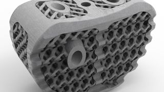 Die komplexe Geometrie dieses additiv gefertigten Wirbelsäulenimplantats lässt quasi keine Wünsche offen. (Bild: FIT Production)