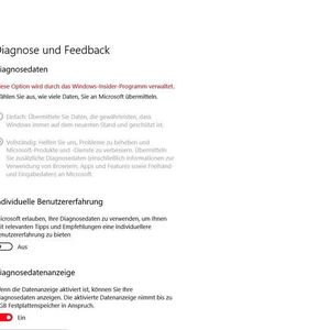 In den Windows-Einstellungen für Datenschutz – Diagnose und Feedback gibt es in Zukunft die Option, die Diagnosedatenanzeige zu aktivieren. Derzeit ist sie nur in Insider-Vorversionen von Windows 10 enthalten.