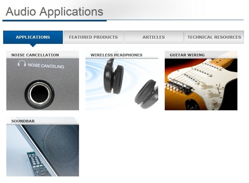 Mouser Technologiy-Site: Audio Anwendungen (Bild: Mouser)