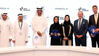 The Ministry of Industry and Advanced Technology has supported a collaboration agreement between Adnoc, John Cockerill Hydrogen and Strata Manufacturing to manufacture electrolyzers in the UAE.  (Source: Adnoc)