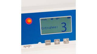 PTF-Wifi ist ein autarkes Anzeigemodul für Kommissionierarbeiten mit eingebautem Akku und WLAN-Interface. (Bild: KBS Industrieelektronik)