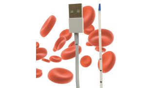 Dieser Katheter für vaskuläre Anwendungen wurde von Cikautxo gefertigt. Er ist mit einem USB-Stick versehen. (Cikautxo; ©Ilona Baha - stock.adobe.com)