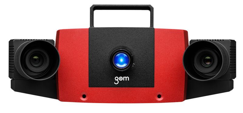 Das Scanning-Systemlässt sich inklusive Stativ, Drehtisch und weiterem Zubehör in einem kompakten Koffer verstauen und kann so zum Messobjekt transportiert werden. (GOM)