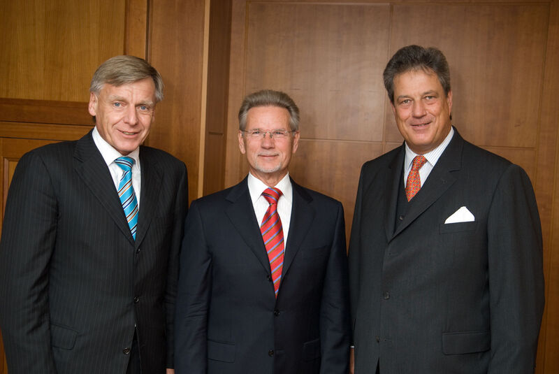 Das neue Präsidium des VDMA (v.l.n.r.): Vizepräsident Joachim Rohwedder, Präsident Manfred Wittenstein, Vizepräsident Dr. Thomas Lindner. (Archiv: Vogel Business Media)