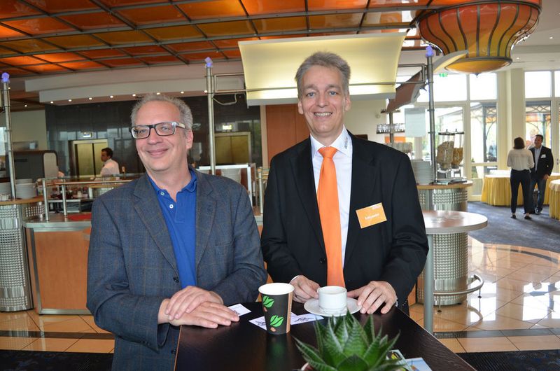 Michael Friedman (l., Interaktiv) mit Arnd Jaekel (acmeo) (acmeo)