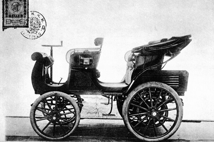 Egger Lohner C2 mit Wertmarke aus dem Jahr 1898. (Foto: Porsche)