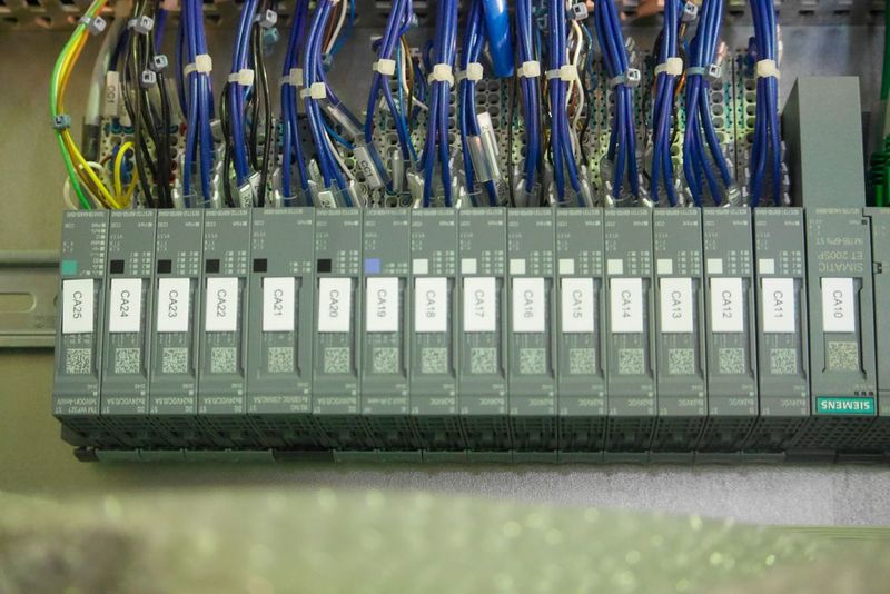 Das dezentrale Peripheriesystem Simatic ET200 SP ist kompakt und benötigt nur wenig Platz im Schaltschrank, wie auch die Siwarex WP321 mit nur 15 mm Modulbreite (ganz rechts). (Siemens)