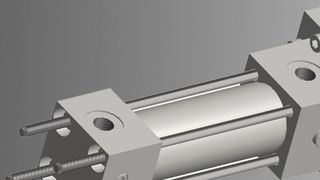 Einen Hydraulikzylinder mit Klemmeinheit hat Hydropneu vorgestellt.  (Hydropneu)