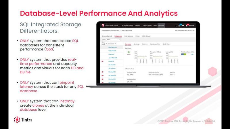 Tintri verfügt über spezielle Optimierungsfunktionen für SQL-Datenbanken. (Bild: Tintri)