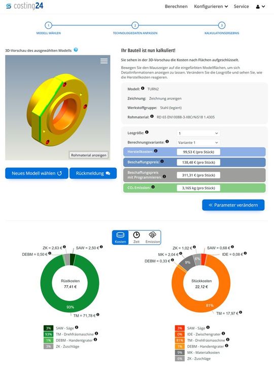 ... eine erweiterte Darstellung zeigt auch die Rüst- und Nebenzeiten.(Bild:  Simus Systems GmbH)
