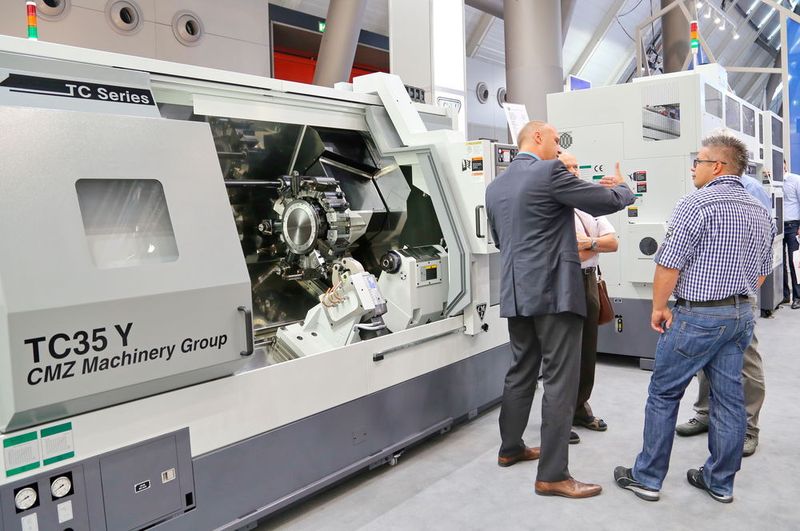 Der baskische Hersteller und führender Anbieter von CNC Drehmaschinen CMZ auf der AMB 2016. (Anne Richter, SMM)