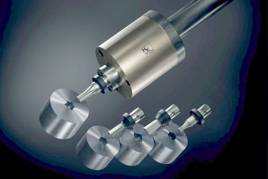 Die Dreh- und Spantage Südwest in Villingen-Schwenningen nimmt Hommel+Keller zum Anlass, seine umfassende Expertise in Sachen Rändeln, Beschriften und Innenprofilierung (hier die dazu nötigen Pendelwerkzeuge) zu präsentieren. Doch es gibt noch mehr zu erleben ...(Bild:  Hommel+Keller)