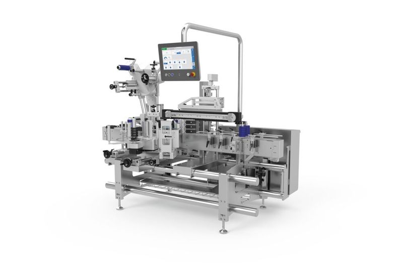 Die Etikettierserie L 320 lässt sich vielseitig konfigurieren – egal ob Rundum‑, Vorder‑/ Rückseiten‑, Top‑ oder Siegeletikettierung.  (Bild: Multivac)