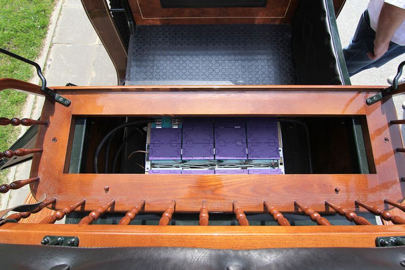 Der Balancer: eingebaut unter dem Sitz der Kutsche. (Bild: Markus Kessler)