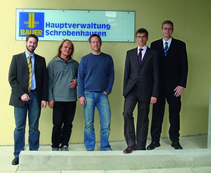Das Projekt-Team (v.l.n.r.): Roland Bauer, Helmut Schmid, Martin Merwald (alle von Bauer) sowie Andreas Salewski und Silvio Schallies (von Controlware) (Archiv: Vogel Business Media)