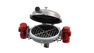 Der Einlauf ist tangential mit einem Versatz nach links positioniert. Dadurch entsteht ein Drall mit Drehrichtung im Uhrzeigersinn. (Bild: GKM)