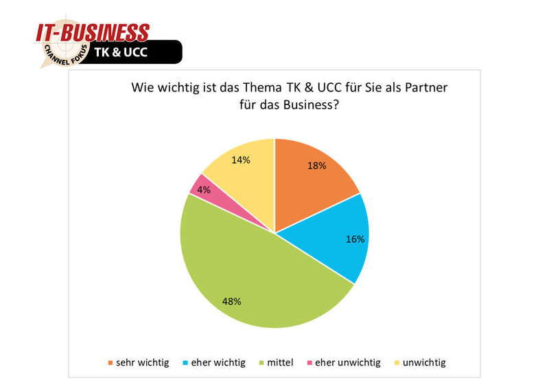 Für 18 Prozent der Partner ist das Thema TK & UCC sehr wichtig für ihr Business. (IT-BUSINESS)