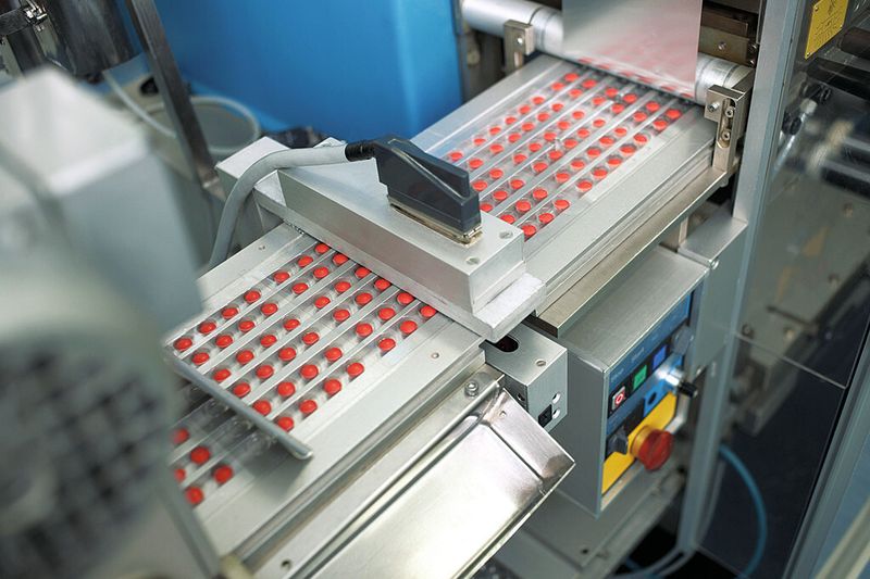 Das helle, blendfreie Licht der CLA-LED-Lampen sorgt für eine perfekte Ausleuchtung des Arbeitsbereichs. Davon profitiert auch die Pharmaindustrie. (Bild: Patlite)