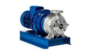 Magnetgekuppelte Chemieprozesspumpe MKP mit Grundplatte und Motor (CP Pumpen)