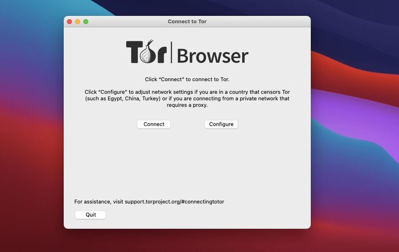 Verbinden von TOR Browser mit dem TOR-Netzwerk. (Joos)