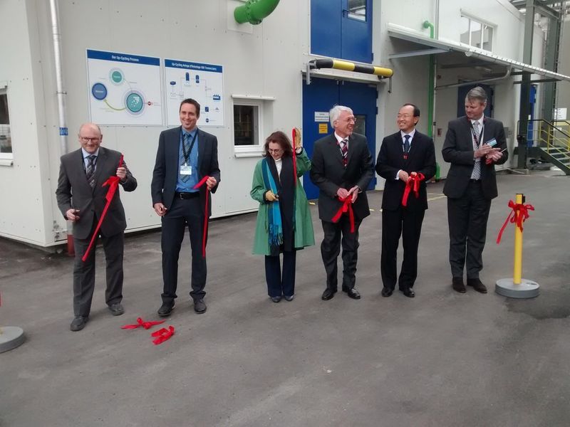 Pictures of the official start-up of the up-cycling-plant (Picture: Ernhofer / PROCESS)