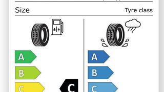 So könnte das neue EU-Reifenlabel aussehen. Winterreifen bekommen aber nur eine Markierung – entweder die Schneeflocke oder den „Eisberg“. (Bild: Nokian)