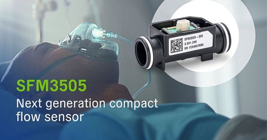 Basierend auf Sensirions neuster CMO-Sens-Technologie der 5. Generation integriert der SFM3505 das Sensorelement und die Signalverarbeitung auf einem einzigen Mikrochip.(Bild:  Sensirion)